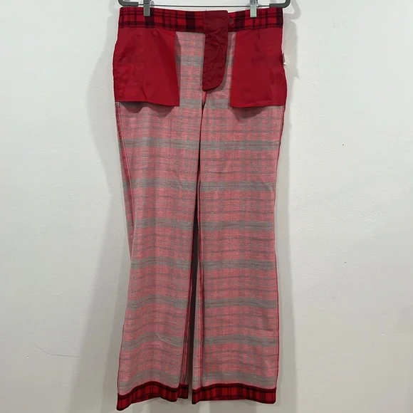 Ann Taylor Red Black Plaid Flare Pants, Size‎ 10 - Picture 9 of 16